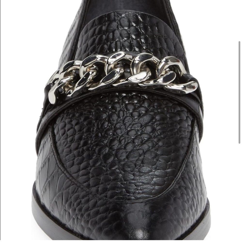 Tony Bianco Molly croc embossed chain loafers - Picture 2 of 13